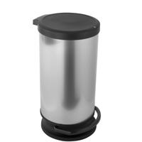 Rotho paso pedaalemmer 30l zilver - thumbnail