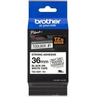 Brother TZe-S261 Labeltape extra sterk klevend Tapekleur: Wit Tekstkleur: Zwart 36 mm 8 m - thumbnail
