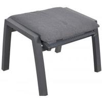 Allegro voetenbank aluminium hocker grijs 63x55x45 cm - thumbnail