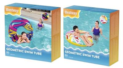 Bestway Opblaasbare Drijver Versierd met Handvatten Kleur Assorti D107 cm +12 Jaar Strand en Zwembad 36228 - thumbnail