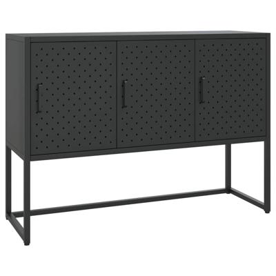 VidaXL Dressoir 105x35x75 cm staal zwart