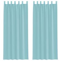 Gordijnen met lussen 2 st 140x260 cm turkoois - thumbnail