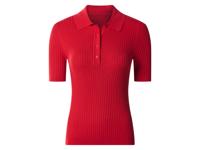 esmara Geribde dames polo (Rood, XL (48/50)) - thumbnail