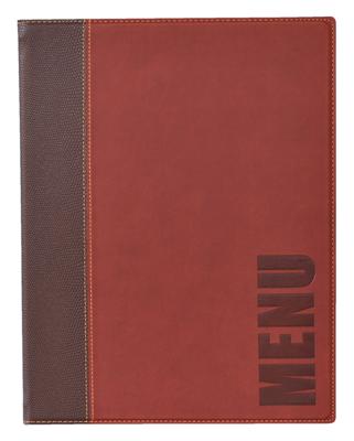 Menukaart Securit Trendy A5 1 x 2 tassen wijnrood