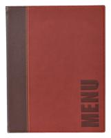 Menukaart Securit Trendy A5 1 x 2 tassen wijnrood - thumbnail