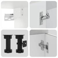 7-delige Keukenkastenset Kalmar bewerkt hout betongrijs - thumbnail