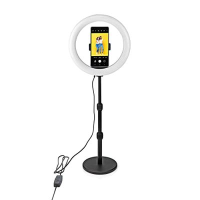 Nedis Ringlicht | 10 inch | 120 LED's | 2700 - 6700 K | Bureau | Zwart - RLSTND200BK Nedis Ringlicht | 10 inch | 120 LED's | 2700 - 6700 K | Bureau | Zwart - RLSTND200BK