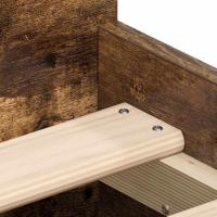 Bedframe met hoofd- en voeteneinde gerookt eiken 75x190 cm - thumbnail