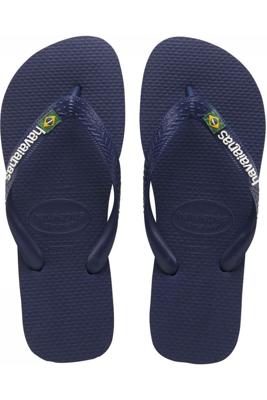 Teenslippers voor kinderen Brasil logo HAVAÏANAS inkt
