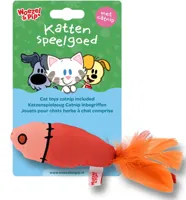 Kattenspeelgoed ritselvis+catnip 25cm rood - thumbnail