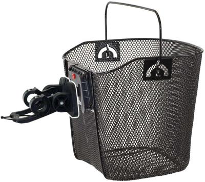 Ventura Afneembare fietsmand mighty met stuurbevestiging - zwart