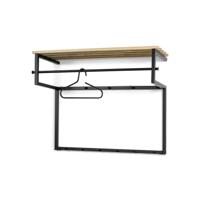 Kapstok Erwin Eiken Zwart 100 cm - thumbnail