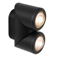 Lucide ERIN - Wandspot / Wandlamp Binnen/Buiten - LED - 2x5W 2700K - IP65 - Zwart - thumbnail