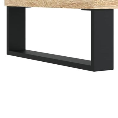 Platenkast 100x38x48 cm bewerkt hout sonoma eikenkleurig - thumbnail