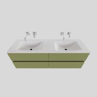 Geberit UP320 Toiletset Wandcloset Salenzi Civita Mat Legergroen met Sigma 01 Drukplaat - thumbnail