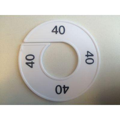 Maatring 9cm wit/zwart 40