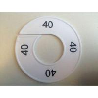 Maatring 9cm wit/zwart 40 - thumbnail