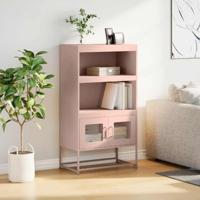 Hoge kast 68x39x123 cm staal roze - thumbnail
