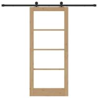 Schuifdeur ORKDAL Bruin 86 x 198.5 cm Hout en metaal - thumbnail