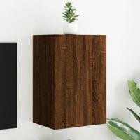 Tv-wandmeubel 40,5x30x60 cm bewerkt hout bruineikenkleurig - thumbnail