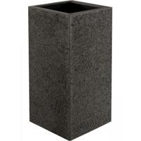 Luca Lifestyle Cube hoge plantenbak Struttura 40x40x100 cm donker bruin - thumbnail
