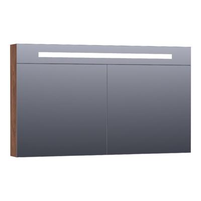 Brauer Promise Deluxe Spiegelkast - 120 cm - met Directe Verlichting - 2 Dubbelzijdige Spiegeldeuren - Forest Cacao