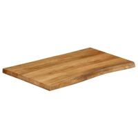 Tafelblad met natuurlijke rand 90x60x3,8 cm massief mangohout - thumbnail