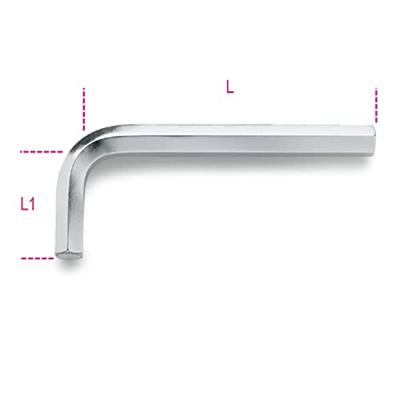 Beta Haakse inbussleutels, verchroomd 96 12 - 000960120