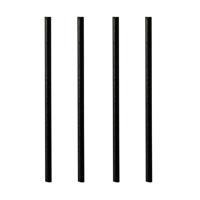 Drinkrietje Papstar 250mm papier zwart 100 stuks - thumbnail