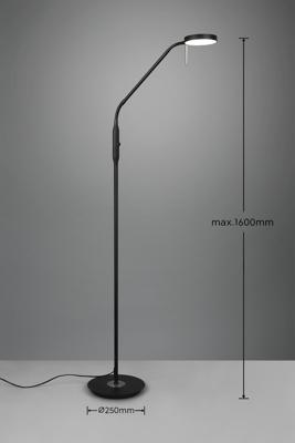 Trio VloerlampMonza 145cm zwart - 423310132