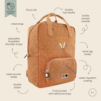 Grote rugzak Mr Fox TRIXIE sinaasappel - thumbnail