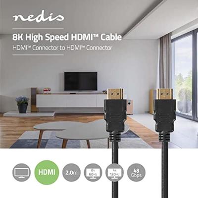 Ultra High Speed HDMI-Kabel | HDMI-Connector - HDMI-Connector | 2,00 m | Zwart