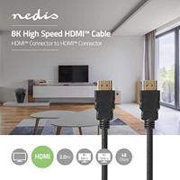 Nedis CVGP35000BK20 Ultra High Speed Hdmi™-kabel Hdmi™-connector - Hdmi™-connector 2,00 M Zwart - thumbnail