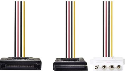 Interne Voedingskabel | SATA 15-Pins Male - SATA 15-Pins Female + Molex Female | 0,15 m | Diverse Interne Voedingskabel | SATA 15-Pins Male - SATA 15-Pins Female + Molex Female | 0,15 m | Diverse