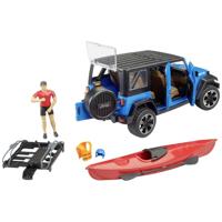 Bruder Jeep Wrangler Rubicon met Kayak and kayaker 1:16 - thumbnail
