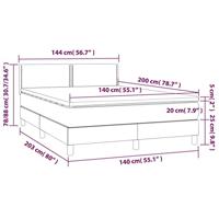 Boxspring met matras stof zwart 140x200 cm - thumbnail