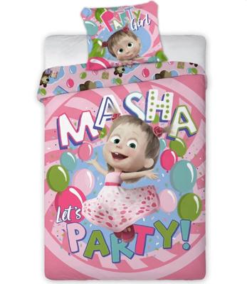 Masha en de Beer Let's Party - Dekbedovertrek - Eenpersoons - 140 x 200 cm - 100% katoen Masha en de Beer Let's Party - Dekbedovertrek - Eenpersoons - 140 x 200 cm - 100% katoen