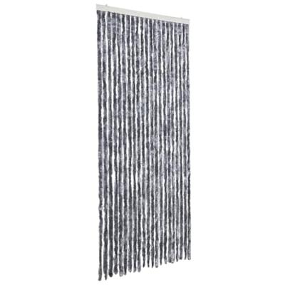VidaXL Vliegengordijn 90x200 cm chenille zilverkleurig
