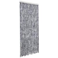 VidaXL Vliegengordijn 90x200 cm chenille zilverkleurig - thumbnail