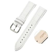 By Qubix - Crocodile leren bandje - Wit - Compatible met Xiaomi Mi Watch/Compatible met Xiaomi Watch 2 / Compatible met Xiaomi Watch S1 / S2 / S3 / S4 - Compatible Xiaomi bandje - thumbnail