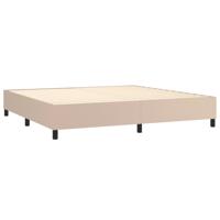Boxspring met matras kunstleer cappuccinokleurig 180x200 cm - thumbnail