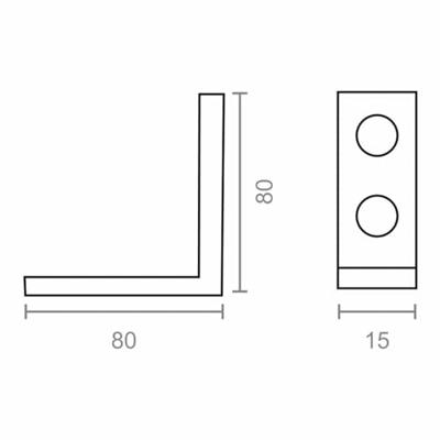 Hoeksteun EDM 86086 an02 Staal 8 x 8 x 1,5 cm 4 Stuks Hoeksteun EDM 86086 an02 Staal 8 x 8 x 1,5 cm 4 Stuks