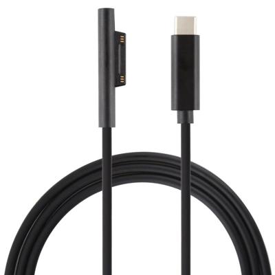 USB-C/type-C naar 6 pin magnetische mannelijke laptop stroom laadkabel voor Microsoft Surface Pro 6 kabel lengte: ongeveer 1.5 m
