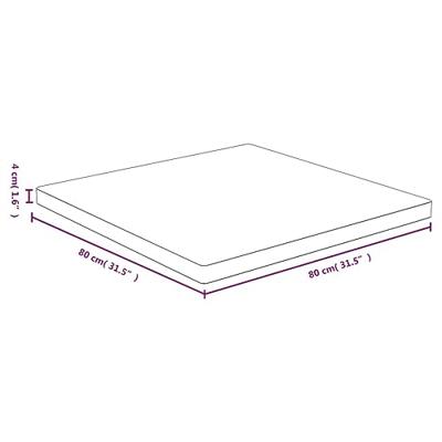 Tafelblad 80x80x4 cm bamboe