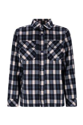 B.Nosy winter shirt jongens - navy blauw - Bas - geruit