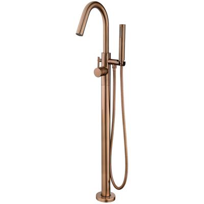 Wiesbaden Caral Vrijstaande Badmengkraan Geborsteld Brons Koper