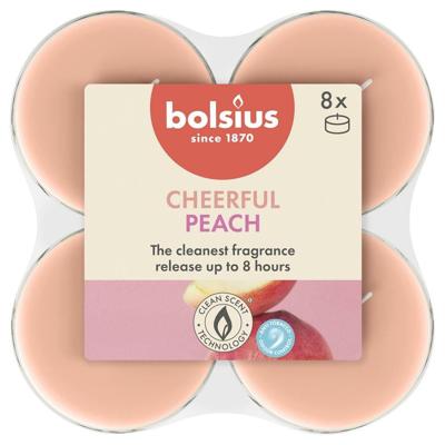 Bolsius maxilicht true scents peach 8 stuks