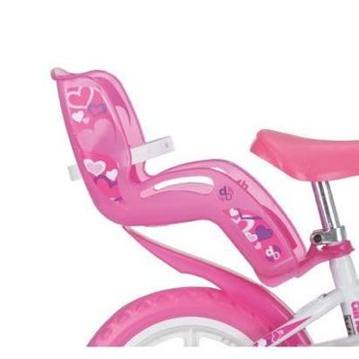 Dino Bikes Little heart 12 inch 21 cm meisjes v-brakes wit/roze