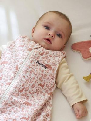 Zomerse slaapzak met centrale opening DANS LES BOIS oudroze