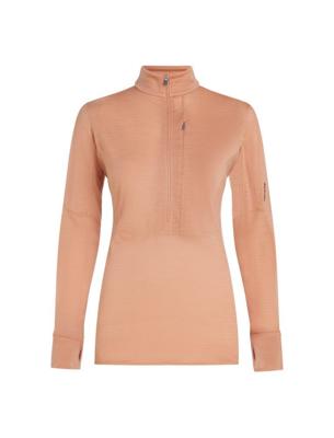 Icebreaker 200 Realfleece Descender LS Half Zip Fleece Dames Desert Sand XL